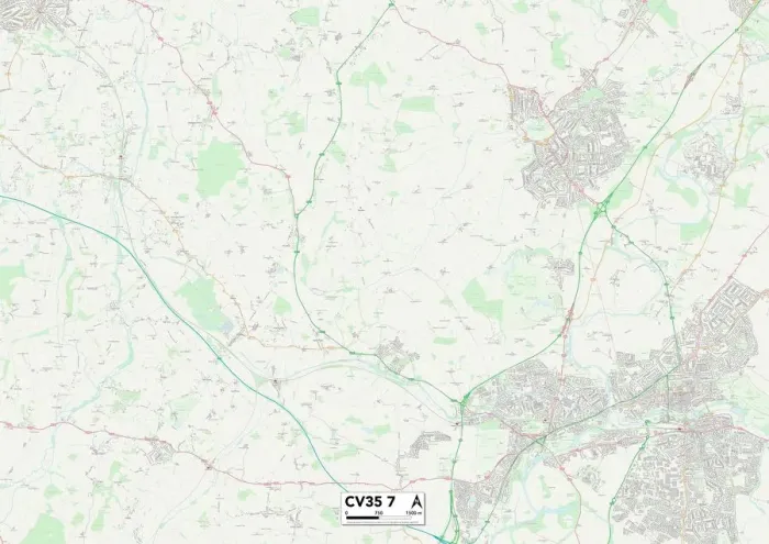 Impresión enmarcada : Warwick CV35 7 Map