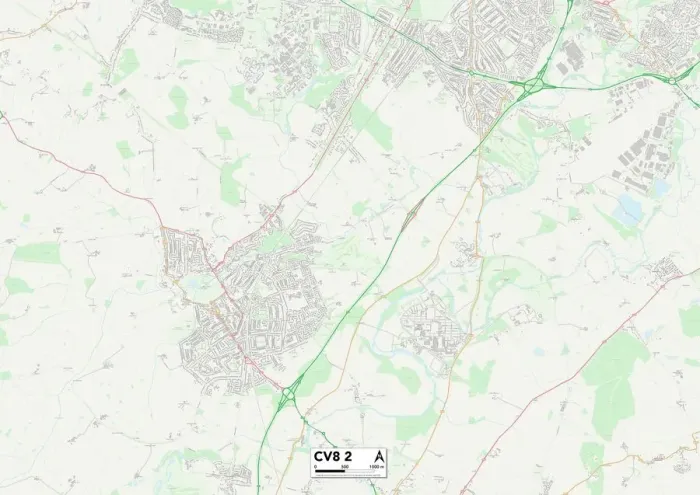 Impresión enmarcada : Warwick CV8 2 Map