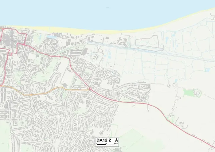 Impresión enmarcada : Gravesham DA12 2 Map