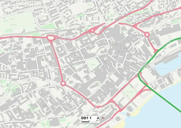 Impresión enmarcada : Dundee DD1 1 Map