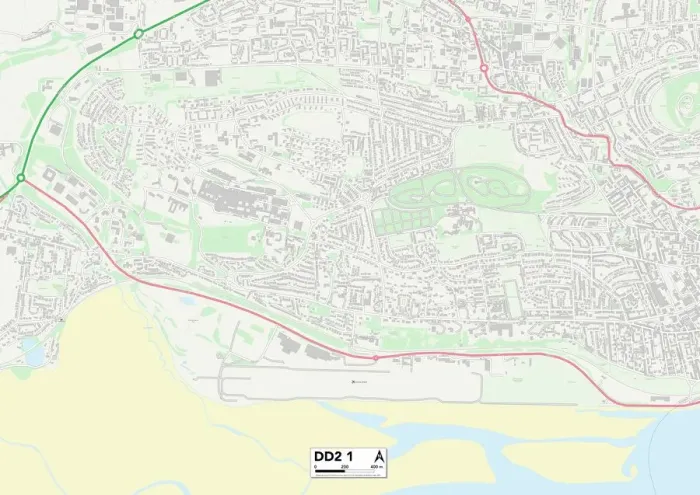 Impresión enmarcada : Dundee DD2 1 Map Impresión enmarcada : Dundee DD2 1 Map