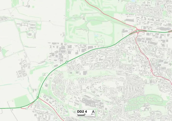 Impresión enmarcada : Dundee DD2 4 Map