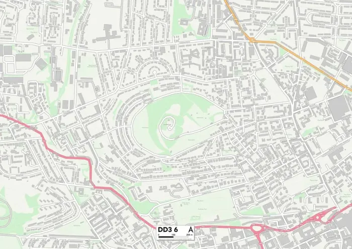 Impresión enmarcada : Dundee DD3 6 Map