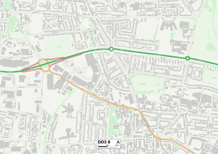 Impresión enmarcada : Dundee DD3 8 Map Impresión enmarcada : Dundee DD3 8 Map
