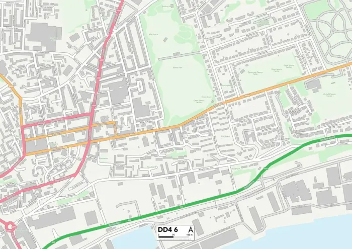 Impresión enmarcada : Dundee DD4 6 Map Impresión enmarcada : Dundee DD4 6 Map
