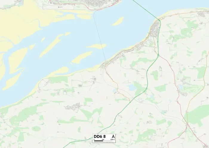 Impresión enmarcada : Fife DD6 8 Map