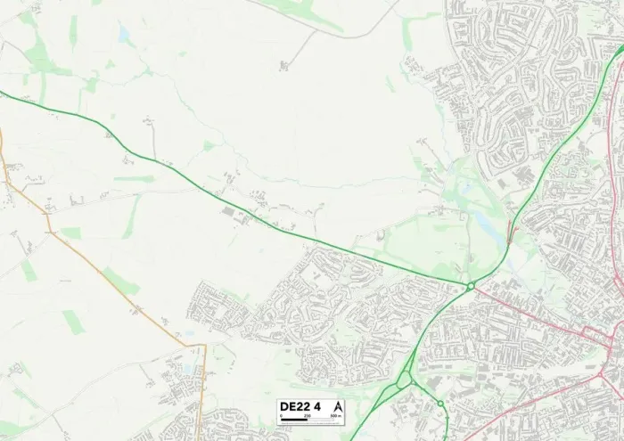 Impresión enmarcada : Derby DE22 4 Map Impresión enmarcada : Derby DE22 4 Map