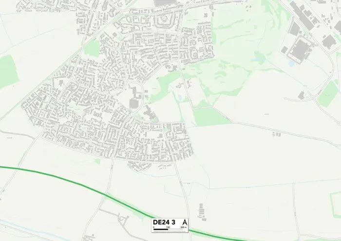 Impresión enmarcada : Derby DE24 3 Map Impresión enmarcada : Derby DE24 3 Map