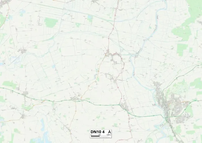 Impresión enmarcada : Doncaster DN10 4 Map