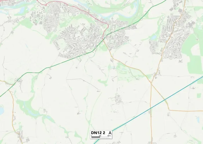 Impresión enmarcada : Doncaster DN12 2 Map