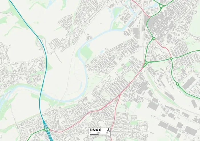 Impresión enmarcada : Doncaster DN4 0 Map