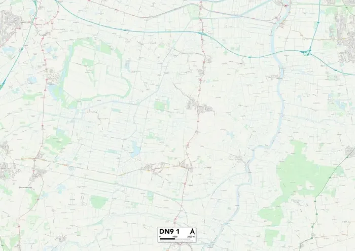 Impresión enmarcada : Doncaster DN9 1 Map Impresión enmarcada : Doncaster DN9 1 Map