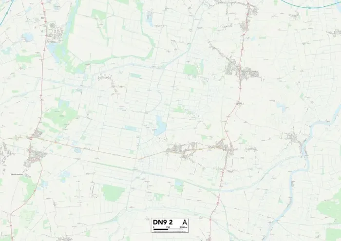 Impresión enmarcada : Doncaster DN9 2 Map Impresión enmarcada : Doncaster DN9 2 Map