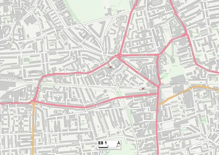 Impresión enmarcada : Hackney E8 1 Map Impresión enmarcada : Hackney E8 1 Map