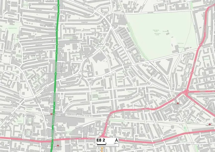 Impresión enmarcada : Hackney E8 2 Map Impresión enmarcada : Hackney E8 2 Map