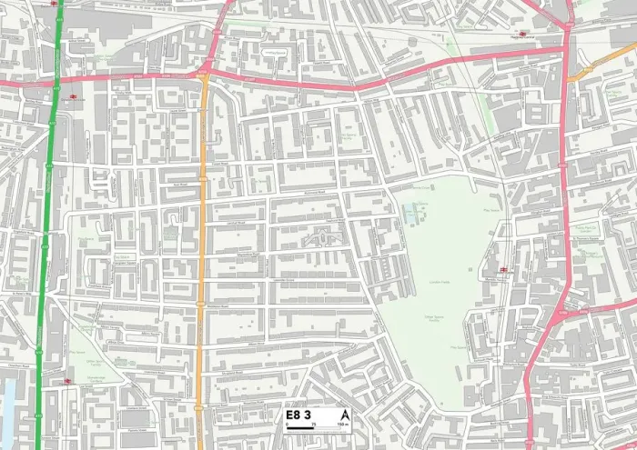Impresión enmarcada : Hackney E8 3 Map Impresión enmarcada : Hackney E8 3 Map