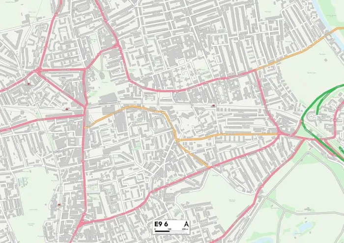 Impresión enmarcada : Hackney E9 6 Map Impresión enmarcada : Hackney E9 6 Map