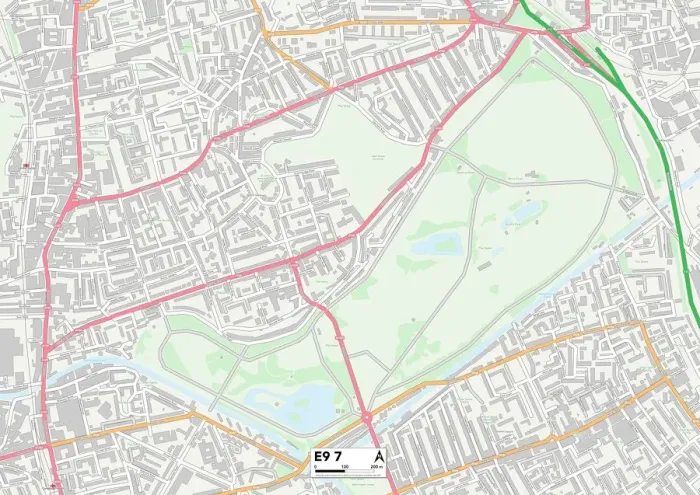 Impresión enmarcada : Hackney E9 7 Map Impresión enmarcada : Hackney E9 7 Map