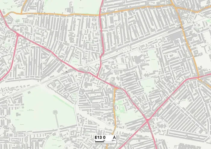 Impresión enmarcada : Newham E13 0 Map
