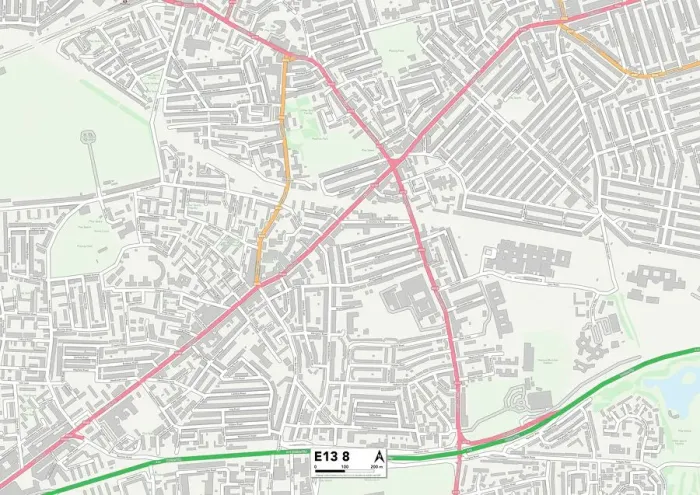 Impresión enmarcada : Newham E13 8 Map Impresión enmarcada : Newham E13 8 Map
