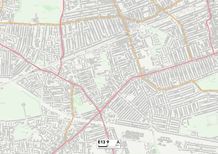 Impresión enmarcada : Newham E13 9 Map