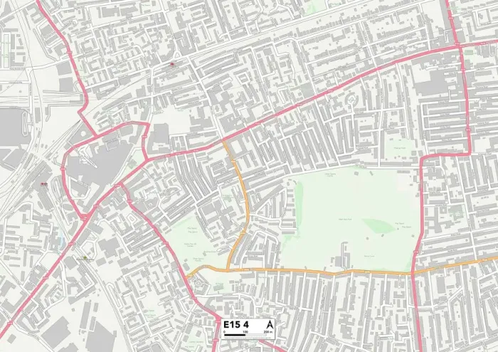 Impresión enmarcada : Nuevham E15 4 Mapa