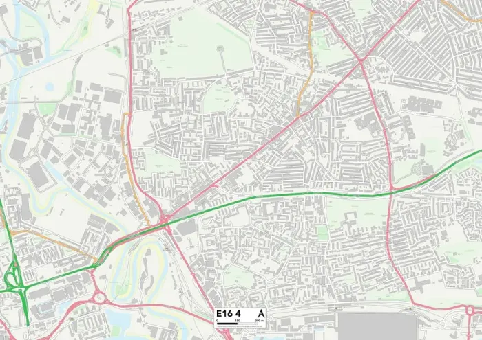 Impresión enmarcada : Newham E16 4 Map Impresión enmarcada : Newham E16 4 Map