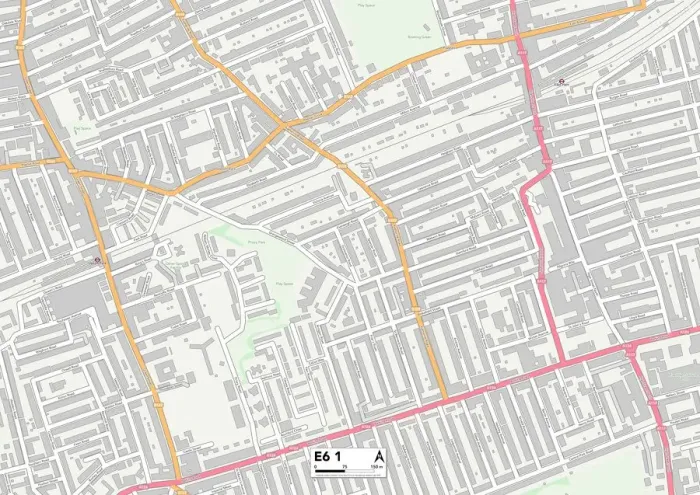 Impresión enmarcada : Newham E6 1 Map Impresión enmarcada : Newham E6 1 Map