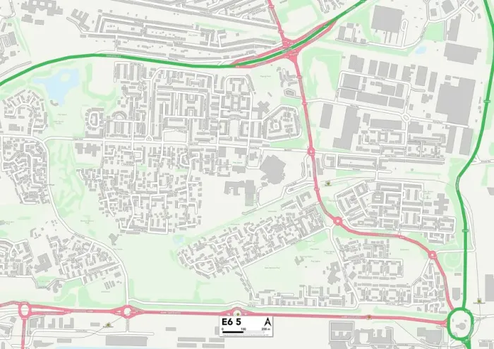 Impresión enmarcada : Newham E6 5 Map