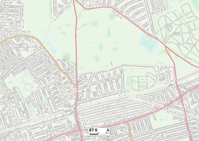 Impresión enmarcada : Newham E7 0 Map