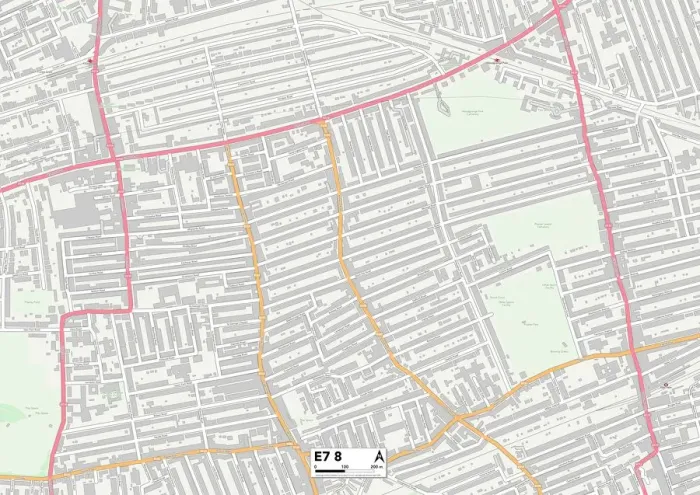 Impresión enmarcada : Newham E7 8 Map