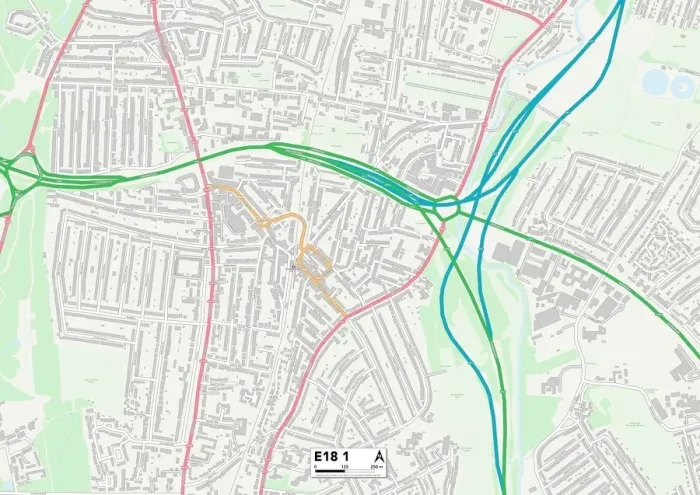 Impresión enmarcada : Redbridge E18 1 Map Impresión enmarcada : Redbridge E18 1 Map