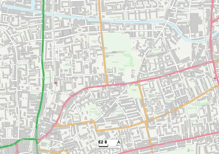 Impresión enmarcada : Torre Hamlets E2 8 Mapa Impresión enmarcada : Torre Hamlets E2 8 Mapa