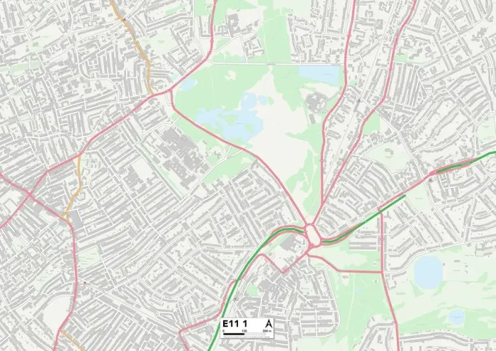 Impresión enmarcada : Waltham Forest E11 1 Map Impresión enmarcada : Waltham Forest E11 1 Map