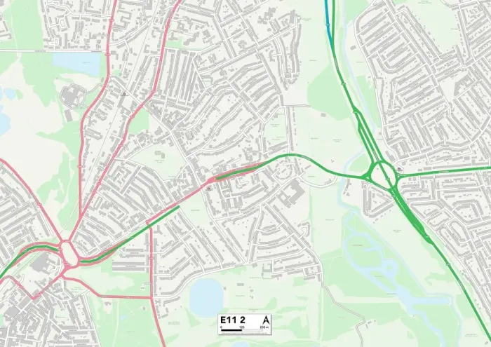 Impresión enmarcada : Waltham Forest E11 2 Map Impresión enmarcada : Waltham Forest E11 2 Map