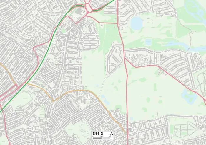 Impresión enmarcada : Waltham Forest E11 3 Map
