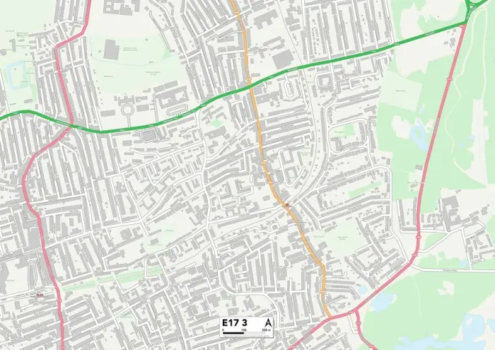 Impresión enmarcada : Waltham Forest E17 3 Map Impresión enmarcada : Waltham Forest E17 3 Map