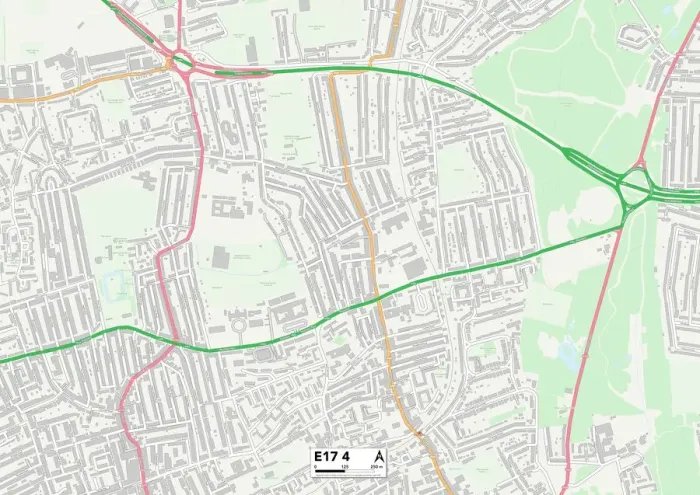 Impresión enmarcada : Waltham Forest E17 4 Map Impresión enmarcada : Waltham Forest E17 4 Map