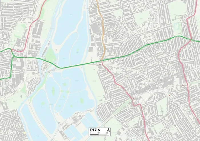Impresión enmarcada : Waltham Forest E17 6 Map Impresión enmarcada : Waltham Forest E17 6 Map