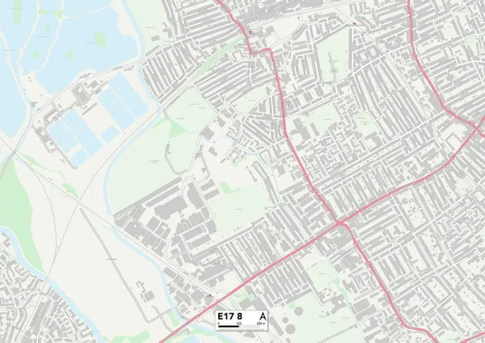 Impresión enmarcada : Waltham Forest E17 8 Map