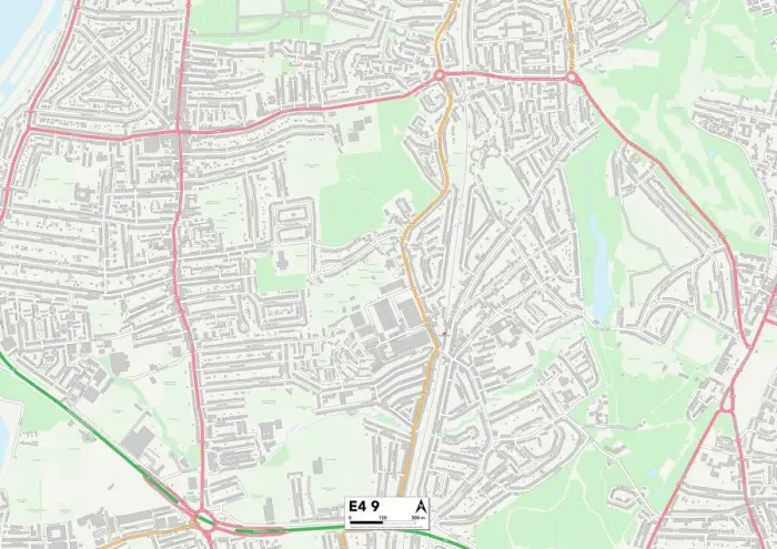 Impresión enmarcada : Waltham Forest E4 9 Map