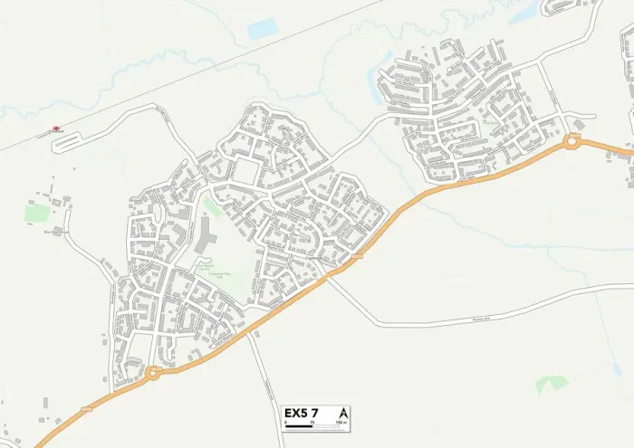 Impresión enmarcada : Devon Este EX5 7 Map Impresión enmarcada : Devon Este EX5 7 Map