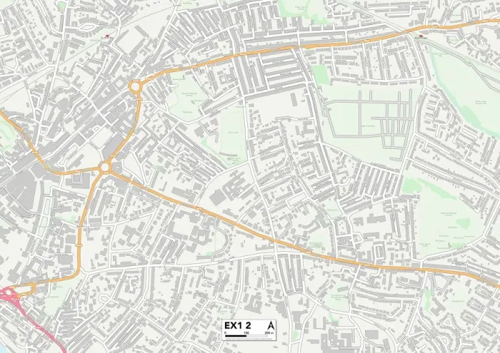 Impresión enmarcada : Exeter EX1 2 Map Impresión enmarcada : Exeter EX1 2 Map