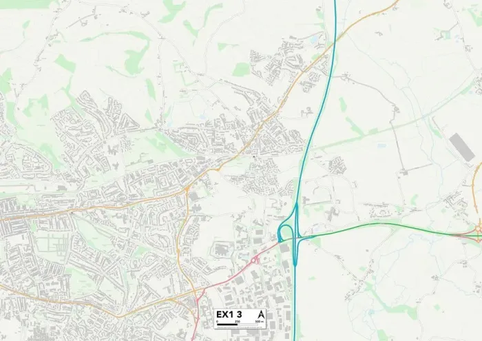Impresión enmarcada : Exeter EX1 3 Map Impresión enmarcada : Exeter EX1 3 Map
