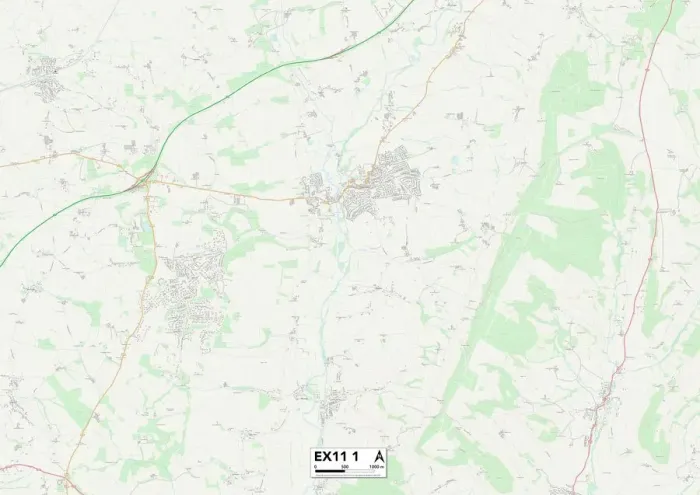 Impresión enmarcada : Exeter EX11 1 Map Impresión enmarcada : Exeter EX11 1 Map