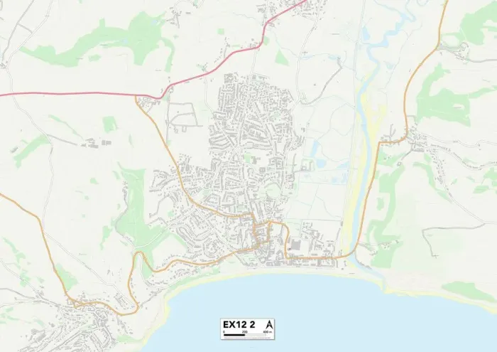 Impresión enmarcada : Exeter EX12 2 Map
