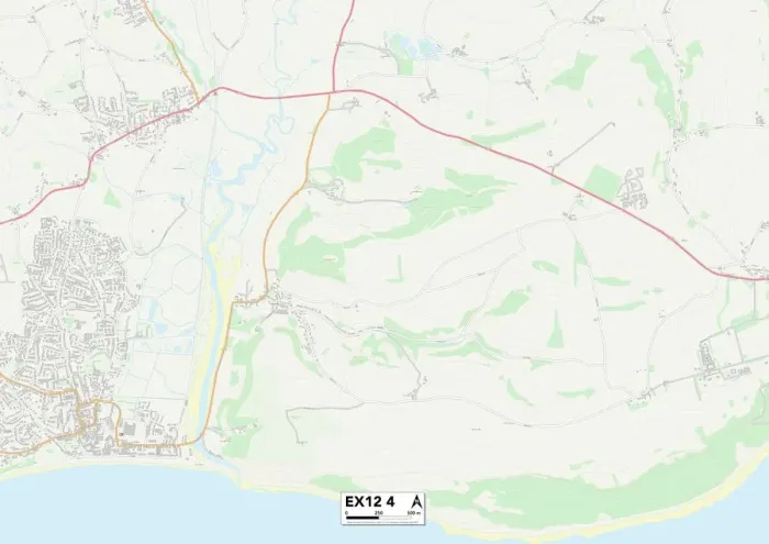 Impresión enmarcada : Exeter EX12 4 Map