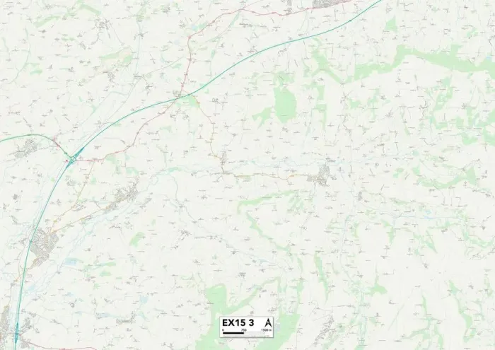 Impresión enmarcada : Exeter EX15 3 Map