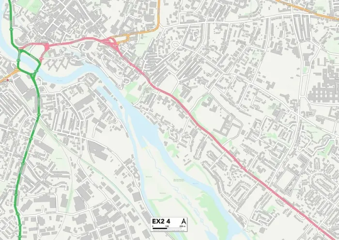 Impresión enmarcada : Exeter EX2 4 Map Impresión enmarcada : Exeter EX2 4 Map