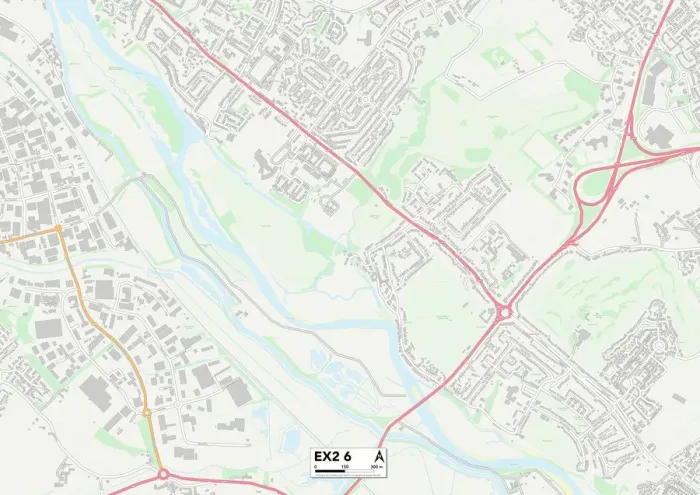 Impresión enmarcada : Exeter EX2 6 Map